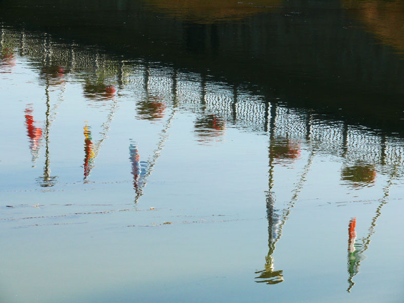 Spiegelung im Adour bei Aire sur l'Adour