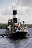 Historisches Dampfboot in der finnischen Seenplatte