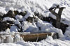 Hasliberg Winterlicher Brunnen bei Reuti